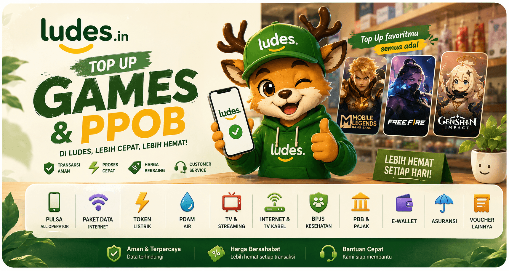 Katalog top up game Ludes